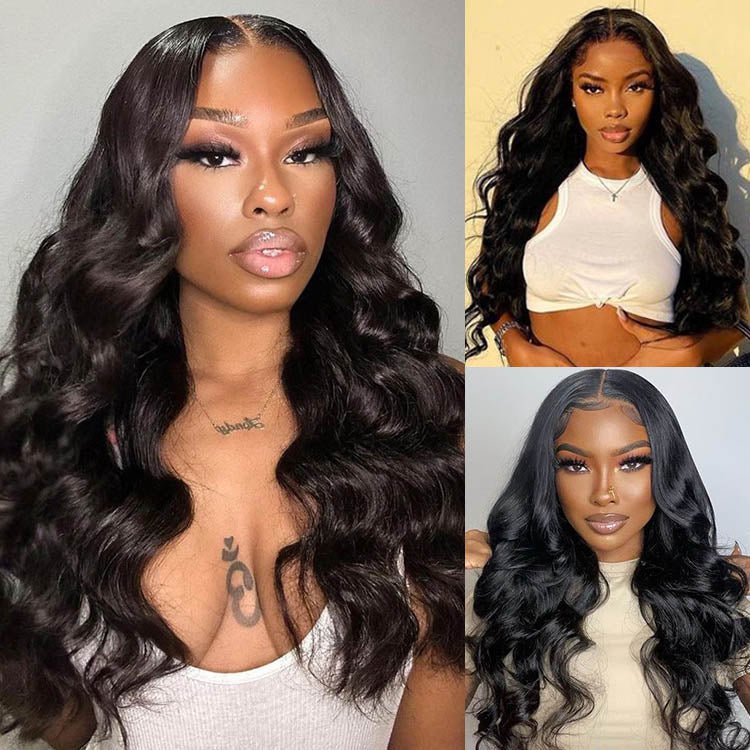 4x4 Lace Closure Wigs Body Wave Human Hair Brazilian 12A Grade Human Hair Wig Swiss Lace wig - Superlovehair